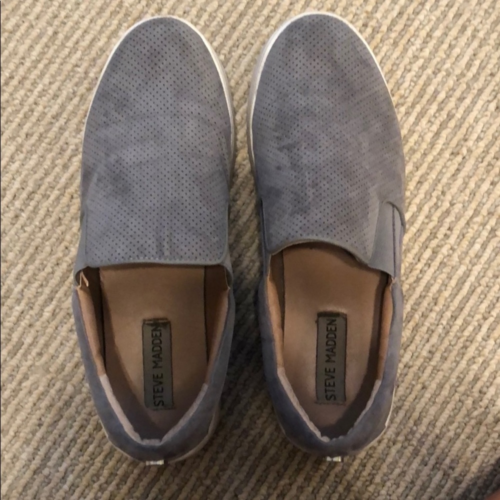 Steve Madden Suede perforated platform sneakers